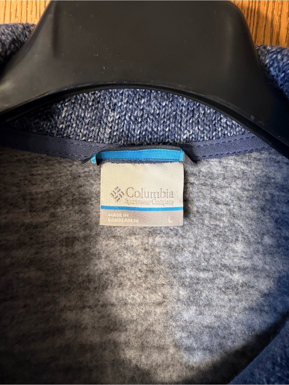 Columbia Heathered Navy Blue Full-Zip Fleece Jacket - Picture 5 of 6